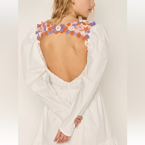 Stella Pardo | Paris Mahima Dress | Handmade with crochet flowers | NWT | M - Picture 1 of 13